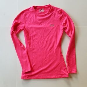 Under Armour Neon Pink ColdGear Long Sleeve Top